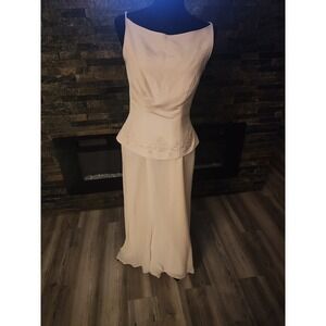 Belsoie Blush Pink Silk 2 Pc Gown Size 8